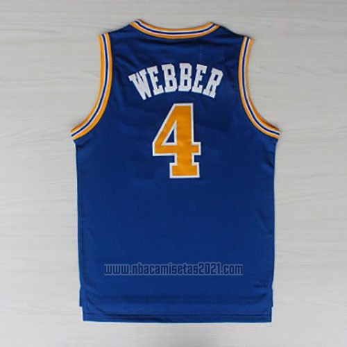 Camiseta Golden State Warriors Chris Webber #4 Retro Azul